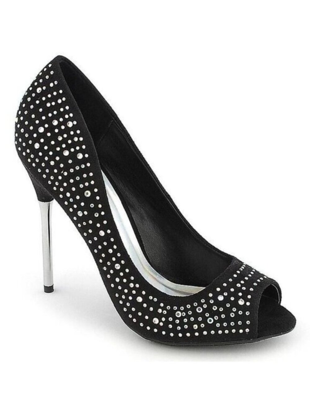 Delicious Hutch-S Rhinestone Open Toe Stilettos Glam Cocktail Pary Bridal Formal